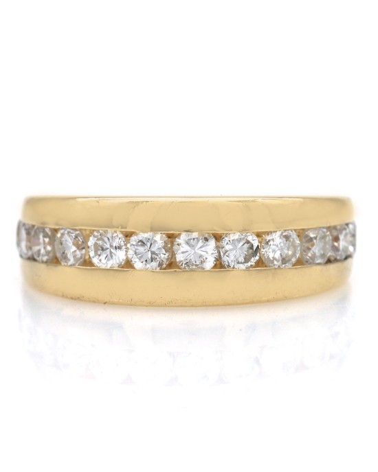 Channel Set Diamond Tapered Band